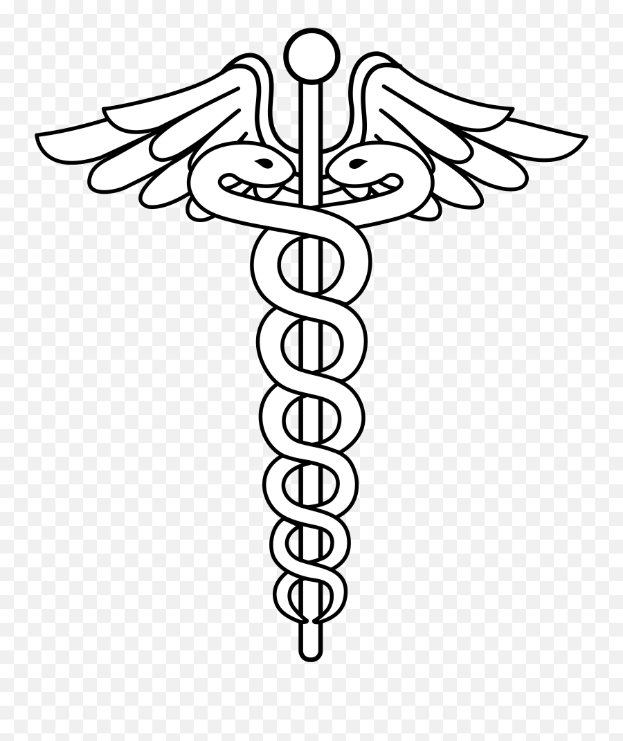 Clipart Caduceus Medical Symbol - Medical Logo White Png,Caduceus Transparent Background