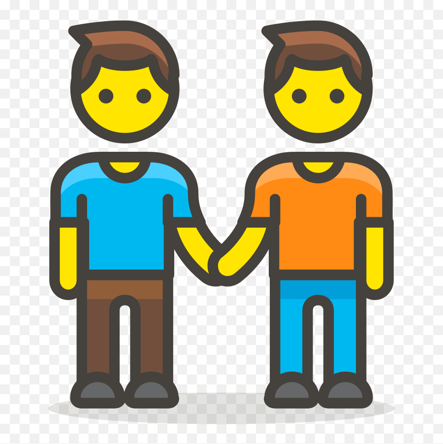 281 Two Men Holding Hands - Two Men Holding Hand Emoji Icon Hombre Y Mujer Png,Hand Holding Phone Icon
