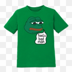Maglietta Per Bambino Pepe Meme Feels Bad Man Png
