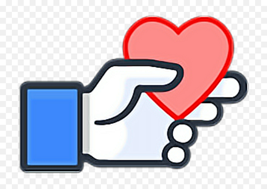 Like Heart Hand Ftestickers Stickers - Sticker For Facebook Comment Png,Facebook Heart Png
