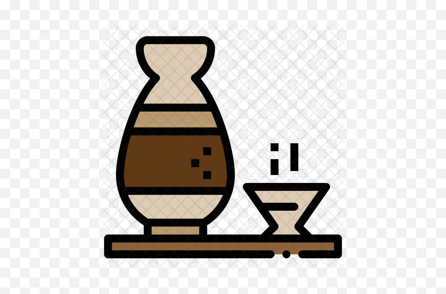 Sake Icon Of Colored Outline Style - Clip Art Png,Sake Png