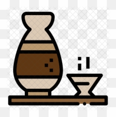 Sake Icon Of Colored Outline Style - Clip Art Png,Sake Png