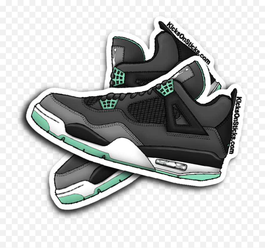 Jordan 4 Sneaker Sticker - Sneakers Png,Green Glow Png