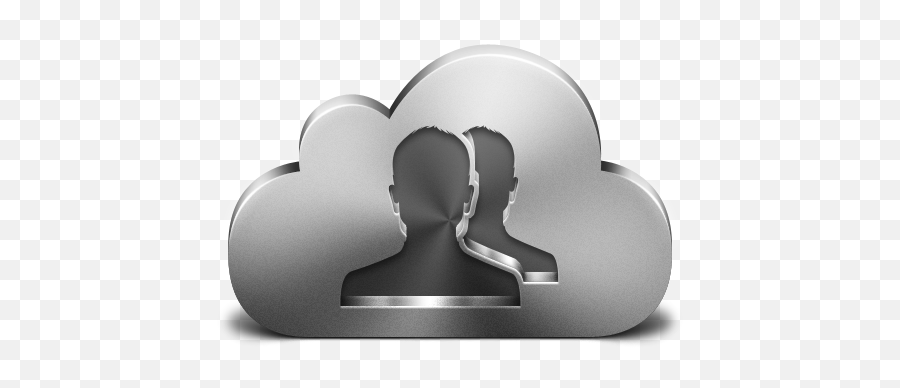 Cloud Contacts 2x Silver Icon - Icon Png,Silver Png