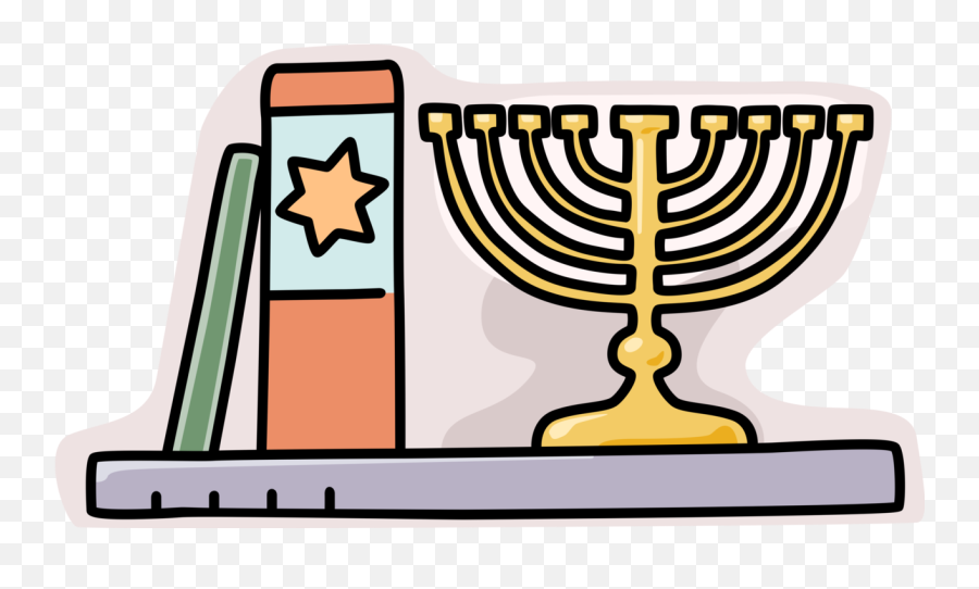 Jewish Hanukkah Menorah With Bible Png Vector