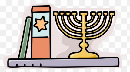 Jewish Hanukkah Menorah With Bible Png