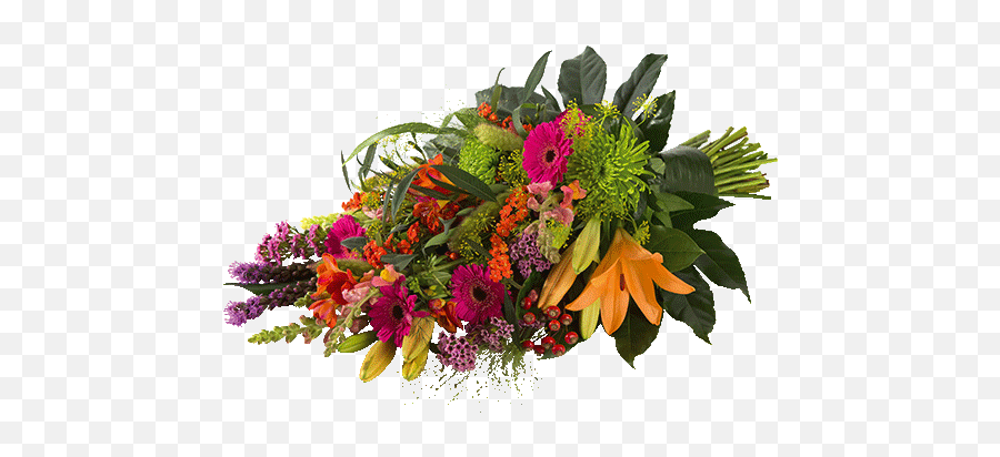 Funeral Bouquet - Colourful Rouwboeket Png,Funeral Flowers Png