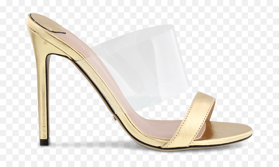 Kosta Gold Foilclear Vynalite Heels - Basic Pump Png,Gold Foil Png