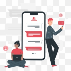 Imessage App Development - Hire Imessage App Developer Chatting Illustration Png,Imessage Png