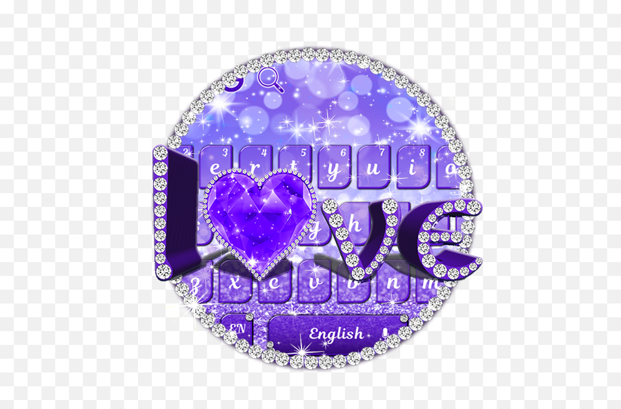 Amazoncom Purple Glitter Love Keyboard Theme Appstore For - Heart Png,Purple Glitter Png