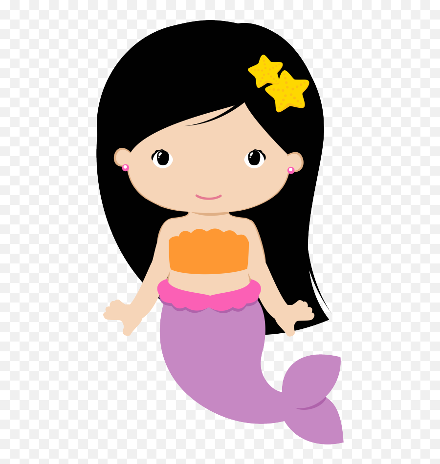 Sereia Calda Lilas Morena - Mermaid Clipart Png,Mermaid Clipart Png