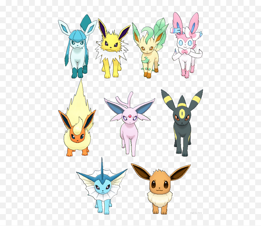 Download Pokemon Mine Eevee Jolteon Flareon Vaporeon Espeon - Eevee Umbreon Espeon Jolteon Leafeon Sylveon Flareon Vaporeon Glaceon Png,Flareon Png