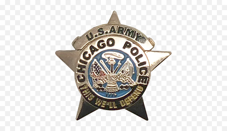 Chicago Police Department Star Lapel Pin Us Army - Badge Png,Army Star Png