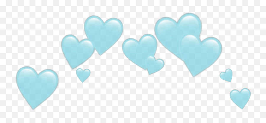 Heartjoon Blue Sticker By Haley Namjoon - Black Heart Emoji Transparent Background Png,Crown Transparent Image