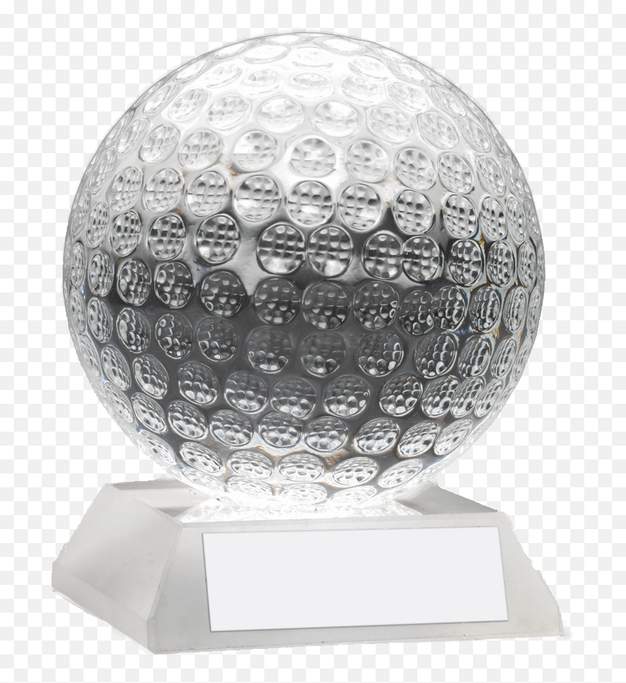 Clear Glass Golf Ball Trophy 76mm - Diamond Golf Ball Png,Golf Ball Transparent