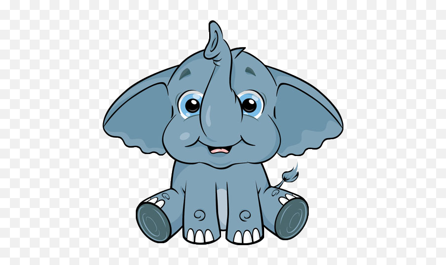 Cute Cartoon Elephant Clip Art - Cartoon Elephant Free Clip Art Png,Elephant Clipart Png