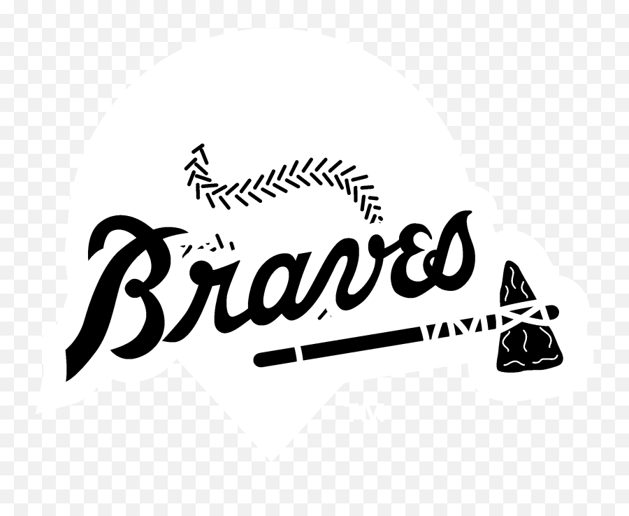 Atlanta Braves Png - Braves Logo In Black,Atlanta Braves Logo Png