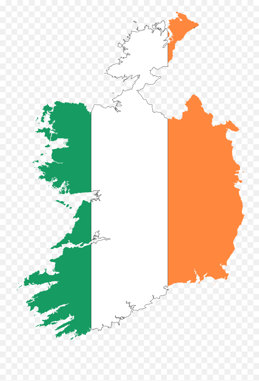 Flag - Map Of Ireland With Flag Png,Ireland Flag Png