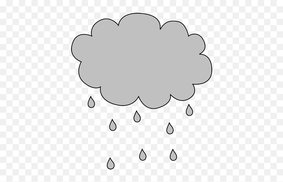Gray Rain Cloud Clipart - Gray Rain Cloud Clipart Png,Rain Clipart Png