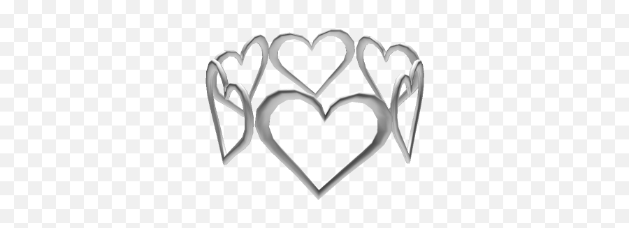 Silver Heart Crown - Girly Png,Heart Crown Png