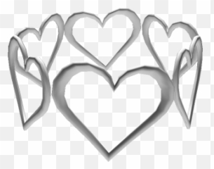 Silver Heart Crown - Girly png