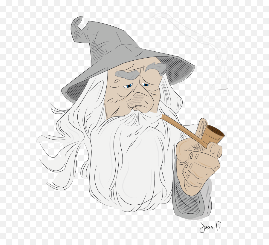 Gandalf El Gris The Lord Of Ring Domestika - Magician Png,Gandalf Png