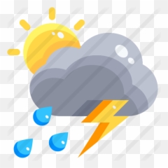 Scattered Thunderstorms - Free weather icons Thunderstorms Weather Icon png
