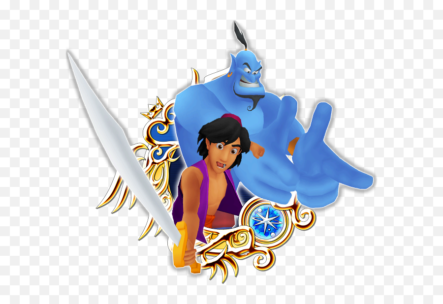 Aladdin U0026 Genie - Khux Wiki Fujin Kingdom Hearts Png,Aladdin Lamp Png