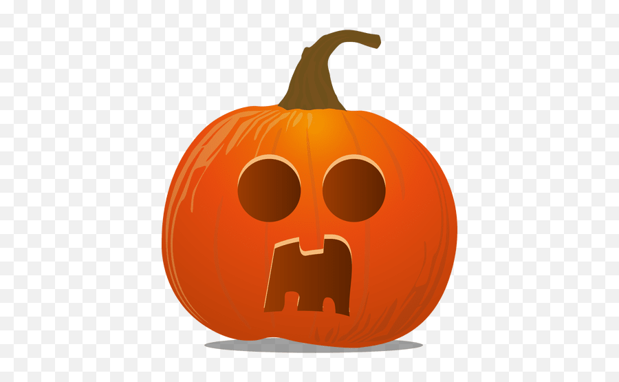 Surprise Pumpkin Emoticon - Transparent Png U0026 Svg Vector File Pumpkin Wink,Shock Emoji Png