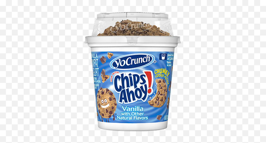 Vanilla Lowfat Yogurt With Chips Ahoy - Yoplait Oreo Yogurt Png,Chips Ahoy Logo