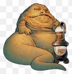 Download Hd Jabba The Hutt With A Hooka - Star Wars Hutt Characters Png,Jabba The Hutt Png
