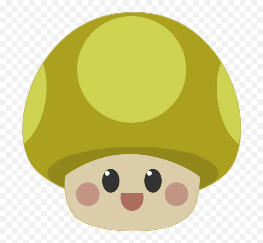 Mushrooms Clipart Cute Png Transparent - Clipart Green Mushroom Cartoon,Mushroom Icon