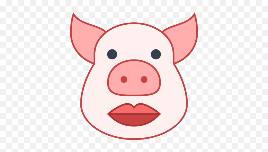 Pig With Lipstick Icon - Ugly Png,Icon Lipstick By Mac - free transparent  png images 