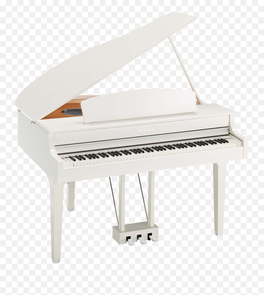 Yamaha Clp - 695gpwh Digital Grand Piano Polished White Yamaha White Grand Piano Png,Grand Piano Png