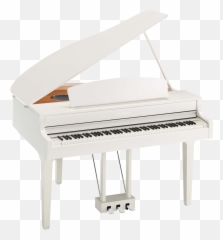 Yamaha Clp - 695gpwh Digital Grand Piano Polished White Yamaha White Grand Piano Png,Grand Piano Png