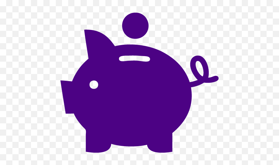 Indigo Piggy Bank 2 Icon - Free Indigo Piggy Bank Icons Transparent Black Piggy Bank Png,Piggy Icon