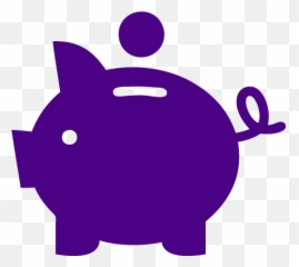 Indigo Piggy Bank 2 Icon - Free indigo icons Transparent Black Piggy Bank png