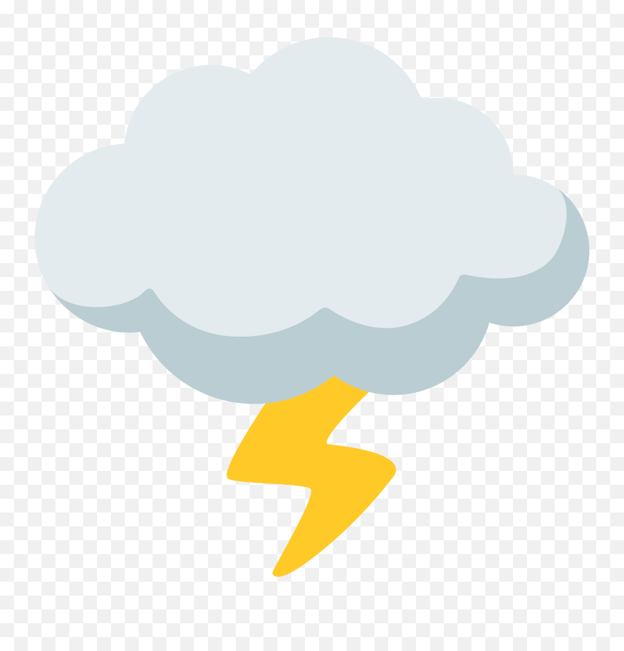 Emoji Cloud W Lightning Png Image - Clip Art,Cloud Emoji Png