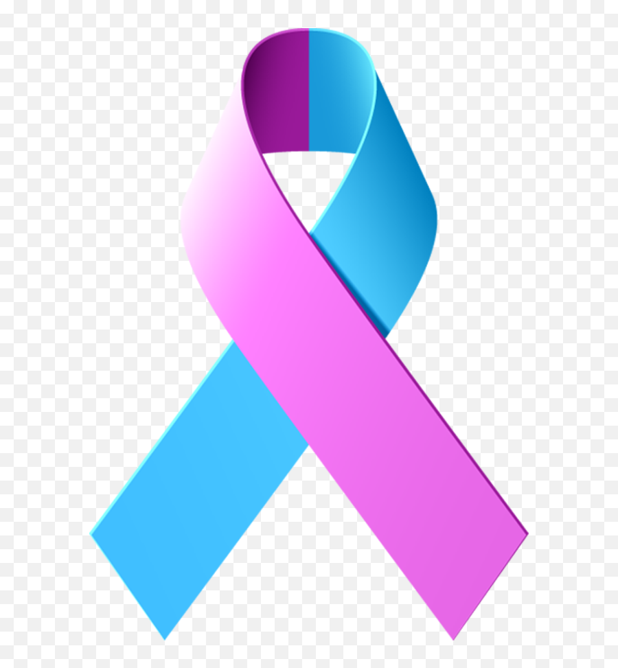 Clip Art Of Ribbons For Breast Cancer - Pink And Blue Cancer Ribbon Png,Breast Cancer Logo