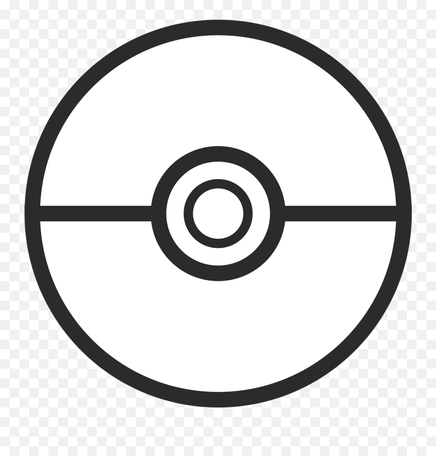 Pokemon Pokeball Go - Black And White Pokemon Ball Png,Pokeball Logo