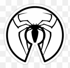 Spider Man Black And White Clipart - Spiderman Symbol png