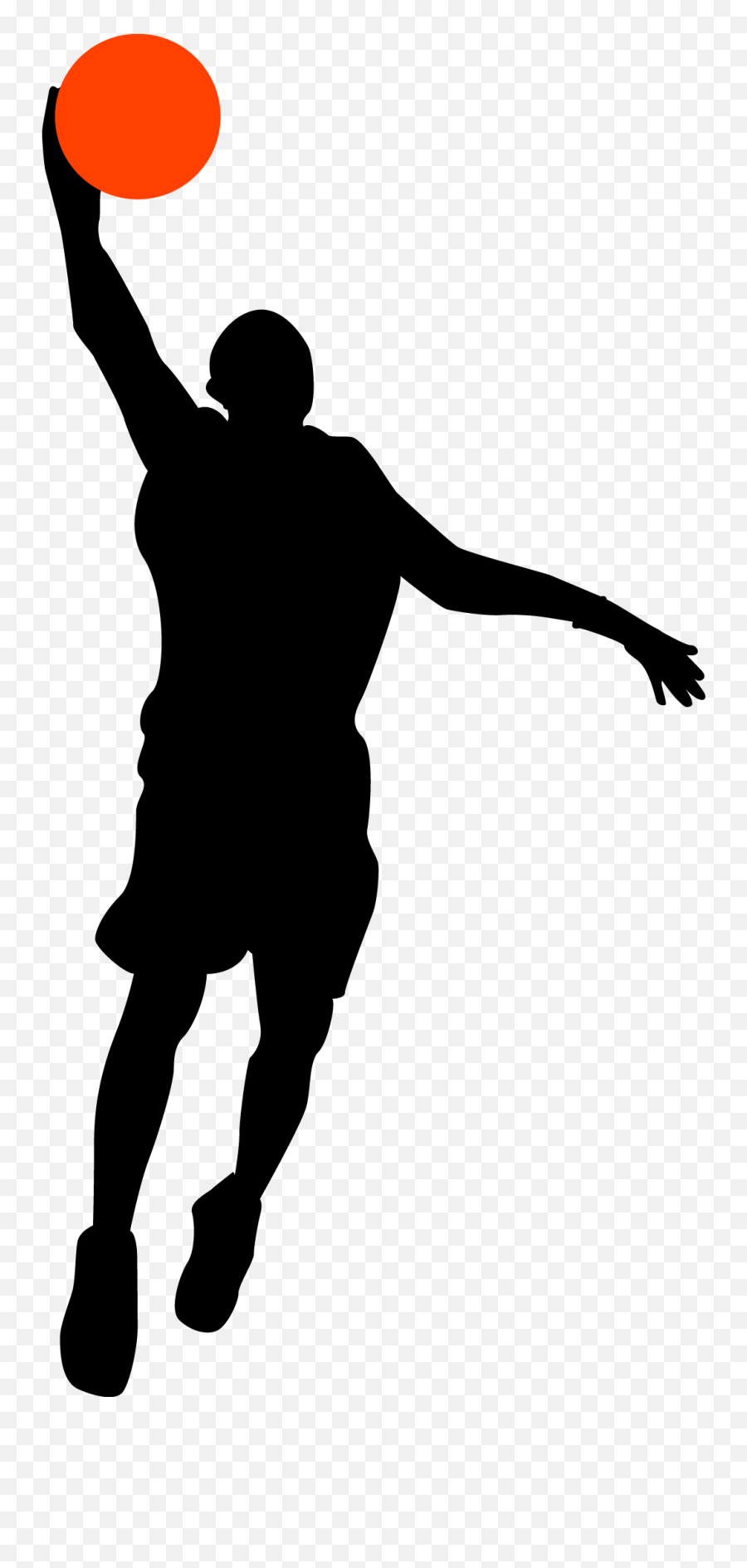 Basketball Player Sport Athlete Sticker - Handsome Shot Man Basketball Player Layup Silhouette Png,Basketball Player Silhouette Png