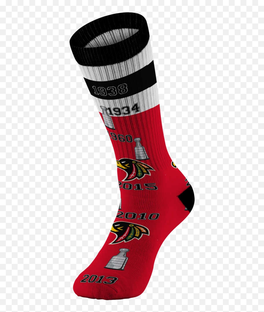 Download Chicago Black Hawks Stanley Cup Nhl Printed Socks - Sock Png,Stanley Cup Png