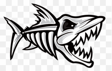 Bone Clipart Shark - Fish Skeleton Png Download Full