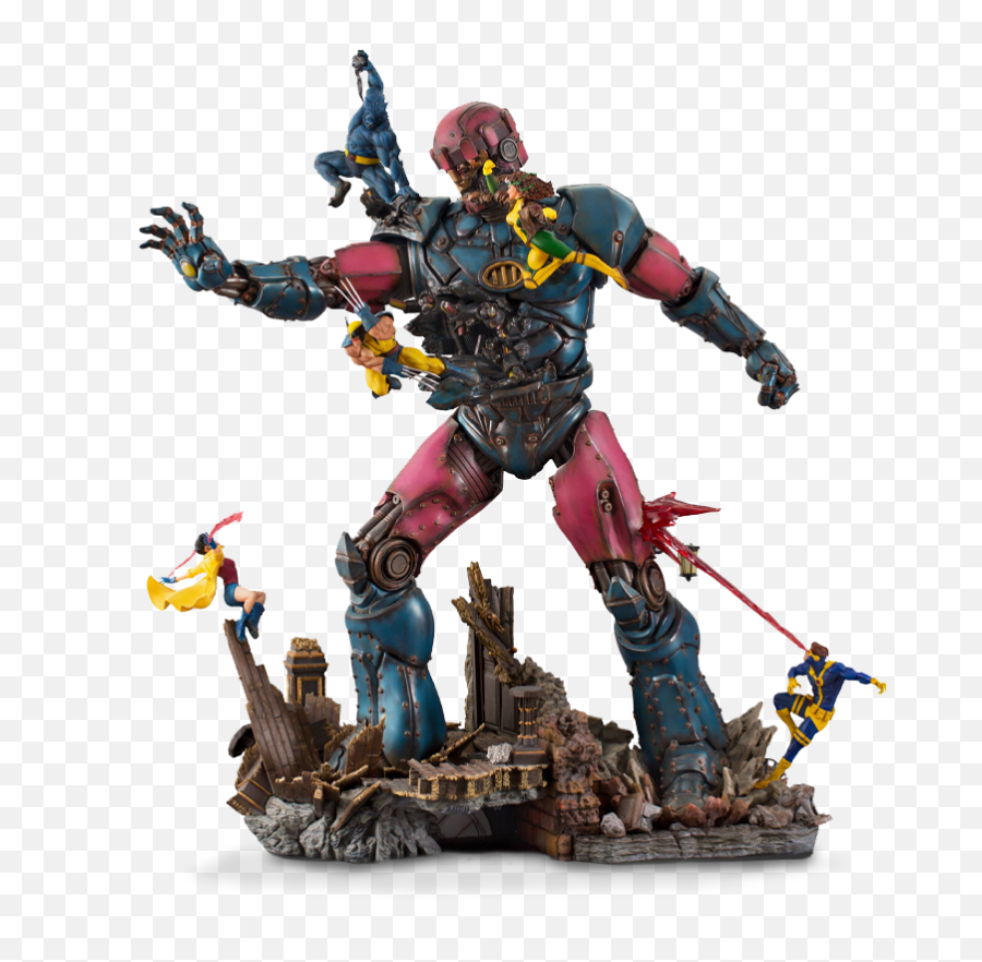 Marvel X - Men Vs Sentinel 1 Deluxe Art Scale Statue By Iron Studios Iron Studios X Men Vs Sentinel Png,Xmen Png