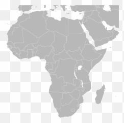 Download Hd Africa Blank Map Png - Europe Africa And Middle East Map,Africa Map Png
