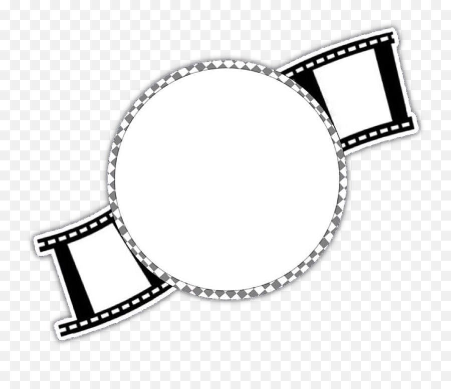 Download White Circle Movie Strip Transparent Overlay - Transparent Png Overlays For Edits,White Circle Transparent Background