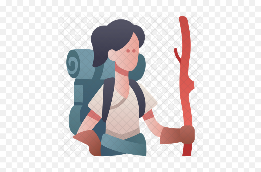 Hiker Woman Icon - Illustration Png,Hiker Png