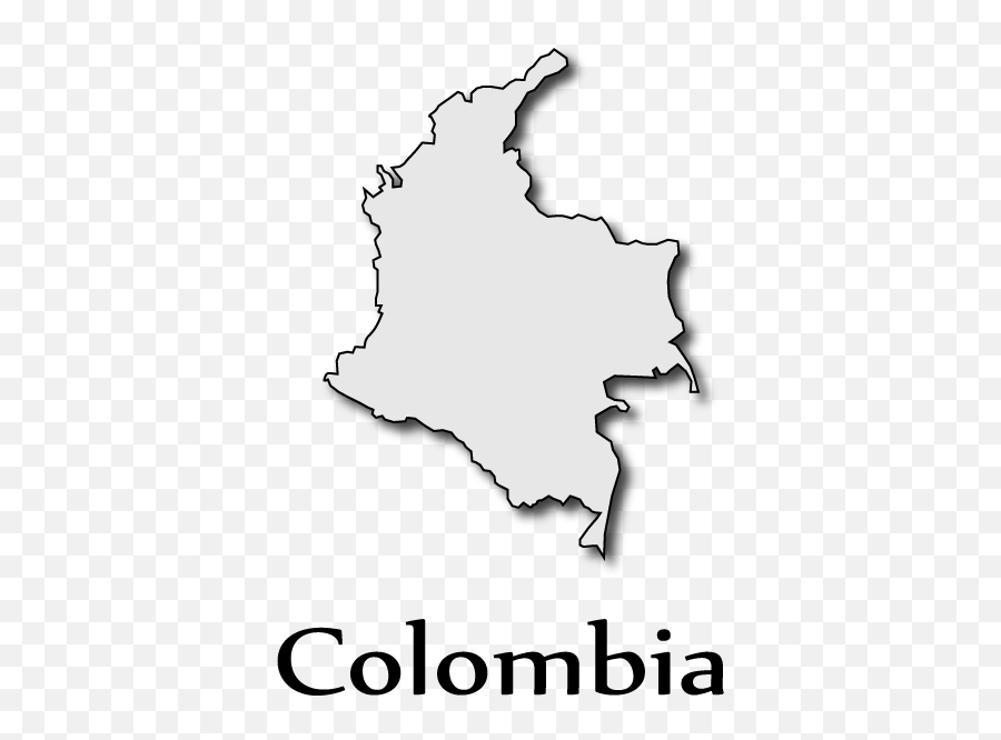 Download Hd Colombian Flag Coloring - Map Outline Of Columbia Png,Colombian Flag Png
