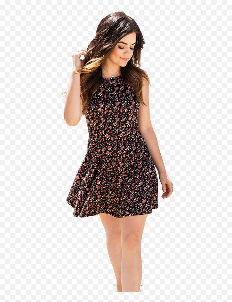 Lucy Hale Png - Lucy Hale Floral Dress,Lucy Hale Png
